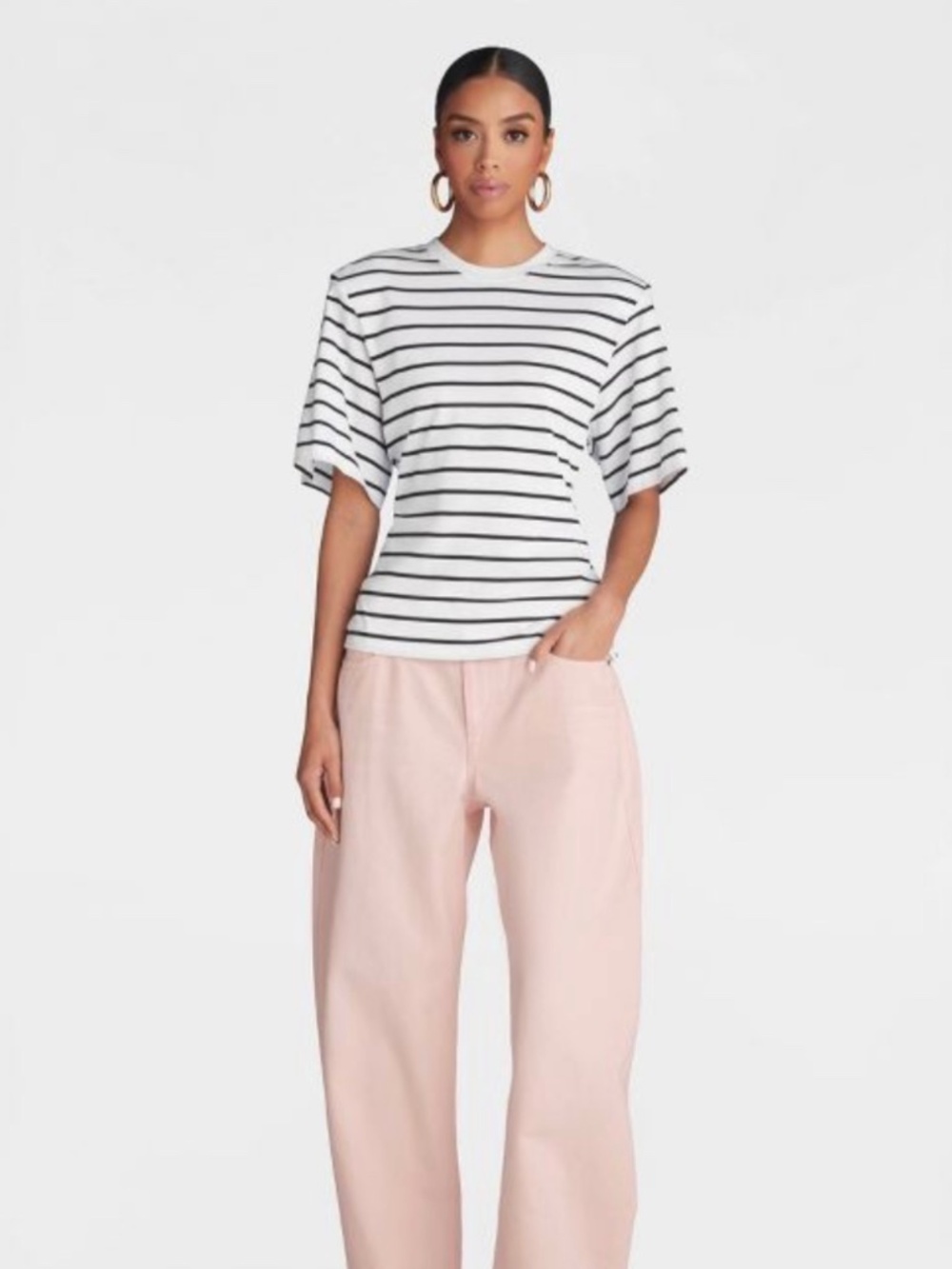 KBB by KAHLANA Women's Short Sleeve 'The Nipped Waist T-Shirt'. Sz M.
